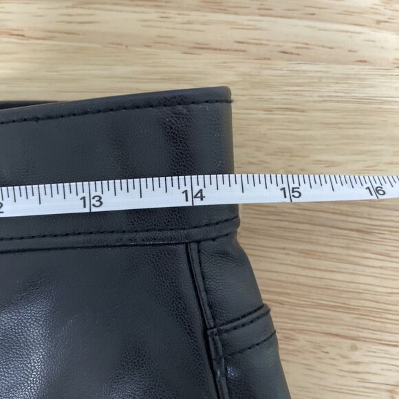 Abercrombie & Fitch The Ankle Straight Ultra High‎ Rise Faux Leather 8L/29 Black - Picture 9 of 11